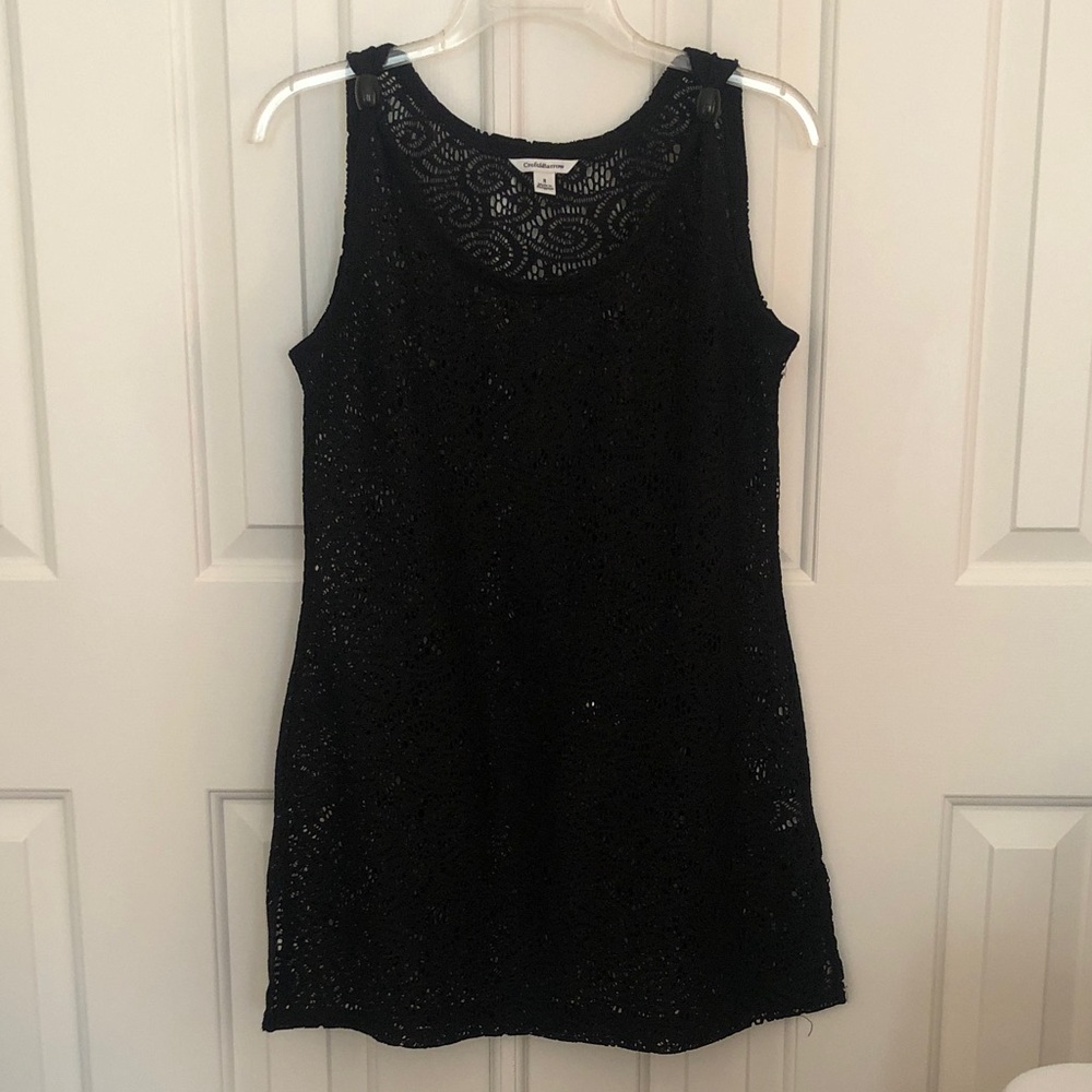 Croft & Barrow Black Lace Cover Up